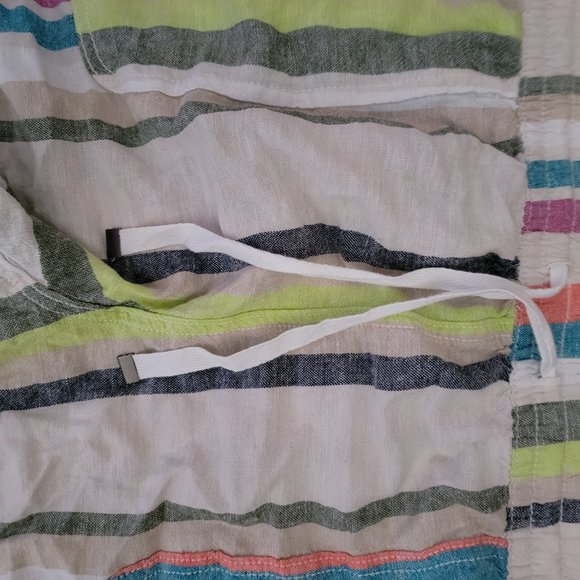 Rainbow Stripes Time and Tru Striped Linen Shorts  Size 3X Size 22 - Picture 13 of 16